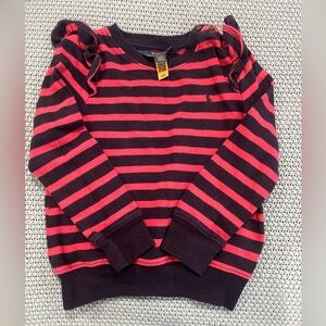 Ralph Lauren Kids Red and Black Striped Top